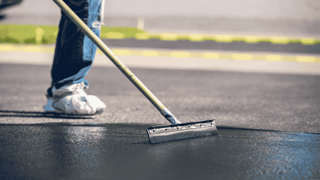 Professional paving contractor working on a driveway in Texas